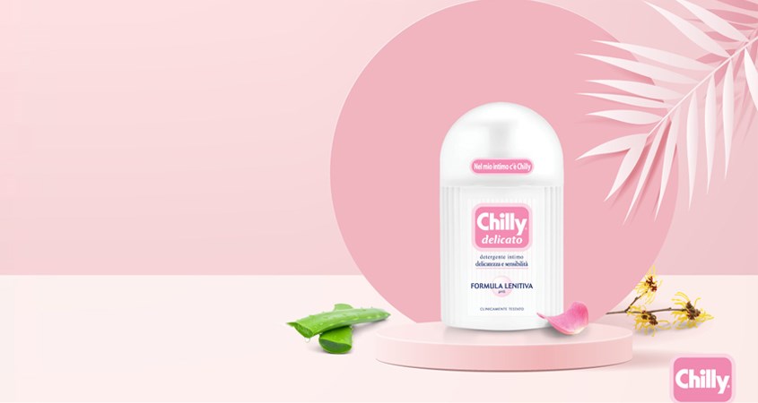 Dung dịch vệ sinh phụ nữ Chilly Delicato dưỡng mềm mại, sạch dịu êm chai 200ml