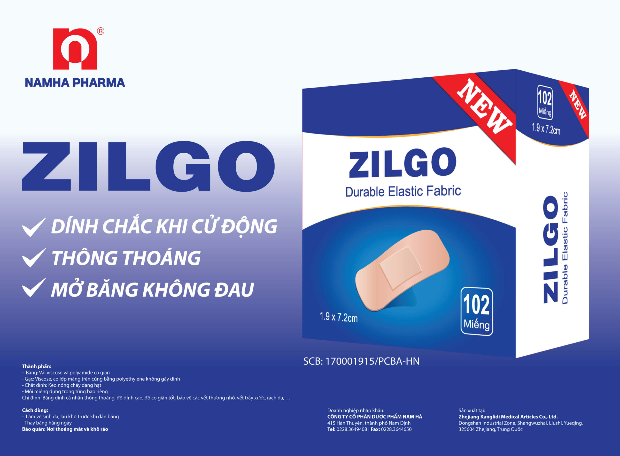 Băng cá nhân Zilgo 102 Miếng