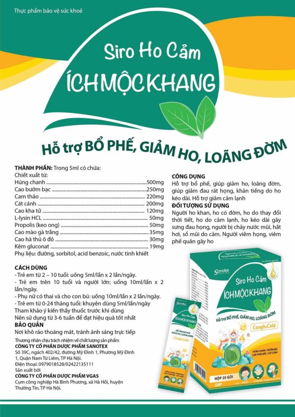 Siro ho cảm Ích Mộc Khang