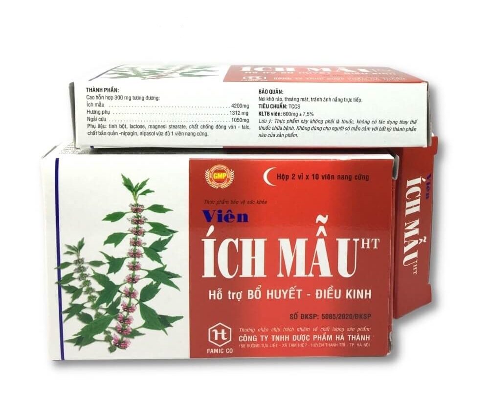 Ích Mẫu Hà Thành (Hộp 2vỉ x 10viên) Hỗ Trợ Điều Hoà Kinh Nguyệt