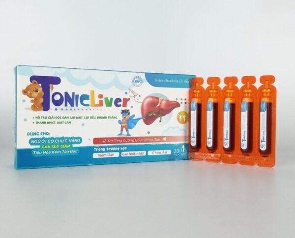Tonicliver (Hộp 20ống x 10ml) Hỗ Trợ Tăng Cường Chức Năng Gan Cho Trẻ