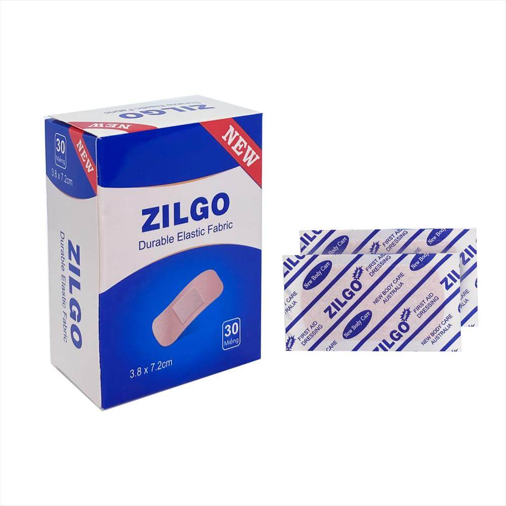 Băng cá nhân Zilgo 30 Miếng (3.8 X 7.2cm)
