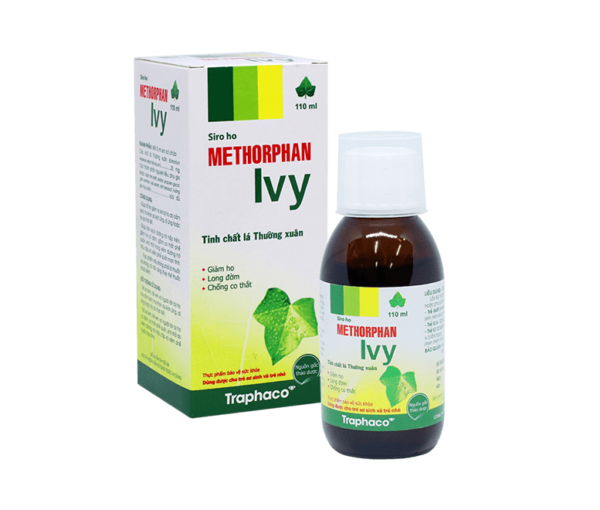 Siro ho Methorphan IVY Traphaco- giảm ho, long đờm, chống co thắt.