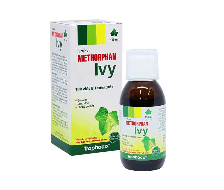 Siro ho Methorphan IVY Traphaco- giảm ho, long đờm, chống co thắt.