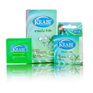Bao cao su Krabi Ultra Thin Cool siêu mỏng, hương bạc hà