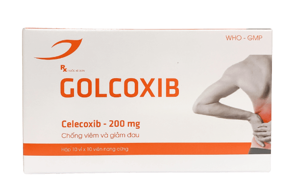 Golcoxib 200mg (Hộp 10 vỉ x 10 viên)
