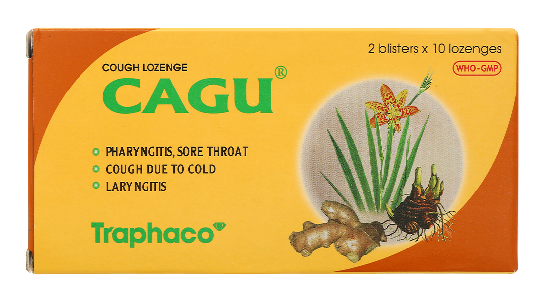 Viên Ngậm Trị Ho Cagu Plus Traphaco (2vỉ x 10viên)