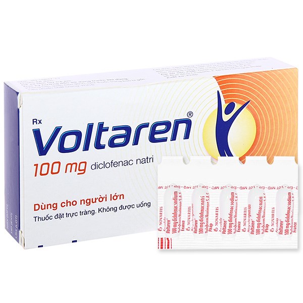 Voltaren đặt hậu môn (hộp 5 viên)- giảm đau kháng viêm