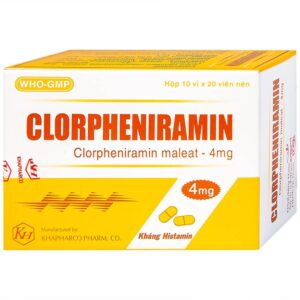 Clorpheniramin 4mg Khánh Hoà (Hộp 10vỉ x 20viên)