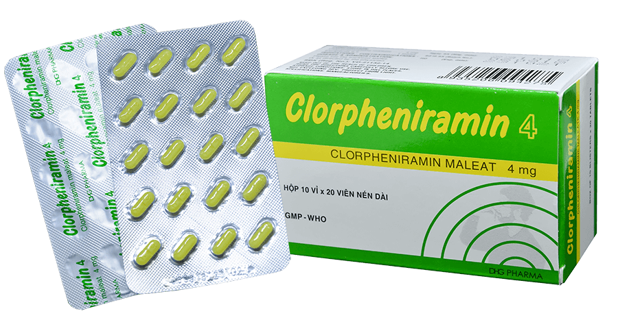 Clorpheniramin 4 DHG (10vỉ x 20viên)
