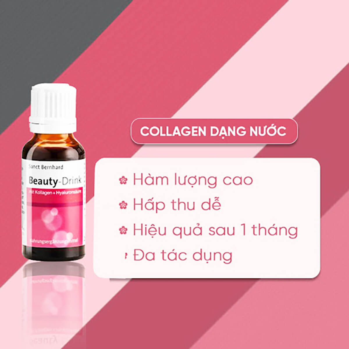 Beauty Drink Collagen Hyaluronic hộp 30 lọ