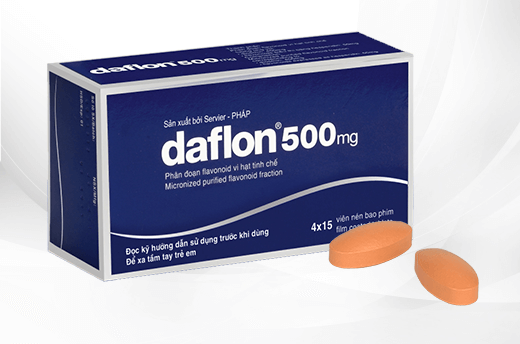 Thuốc Daflon 500mg (Hộp 4 vỉ x 15 viên)