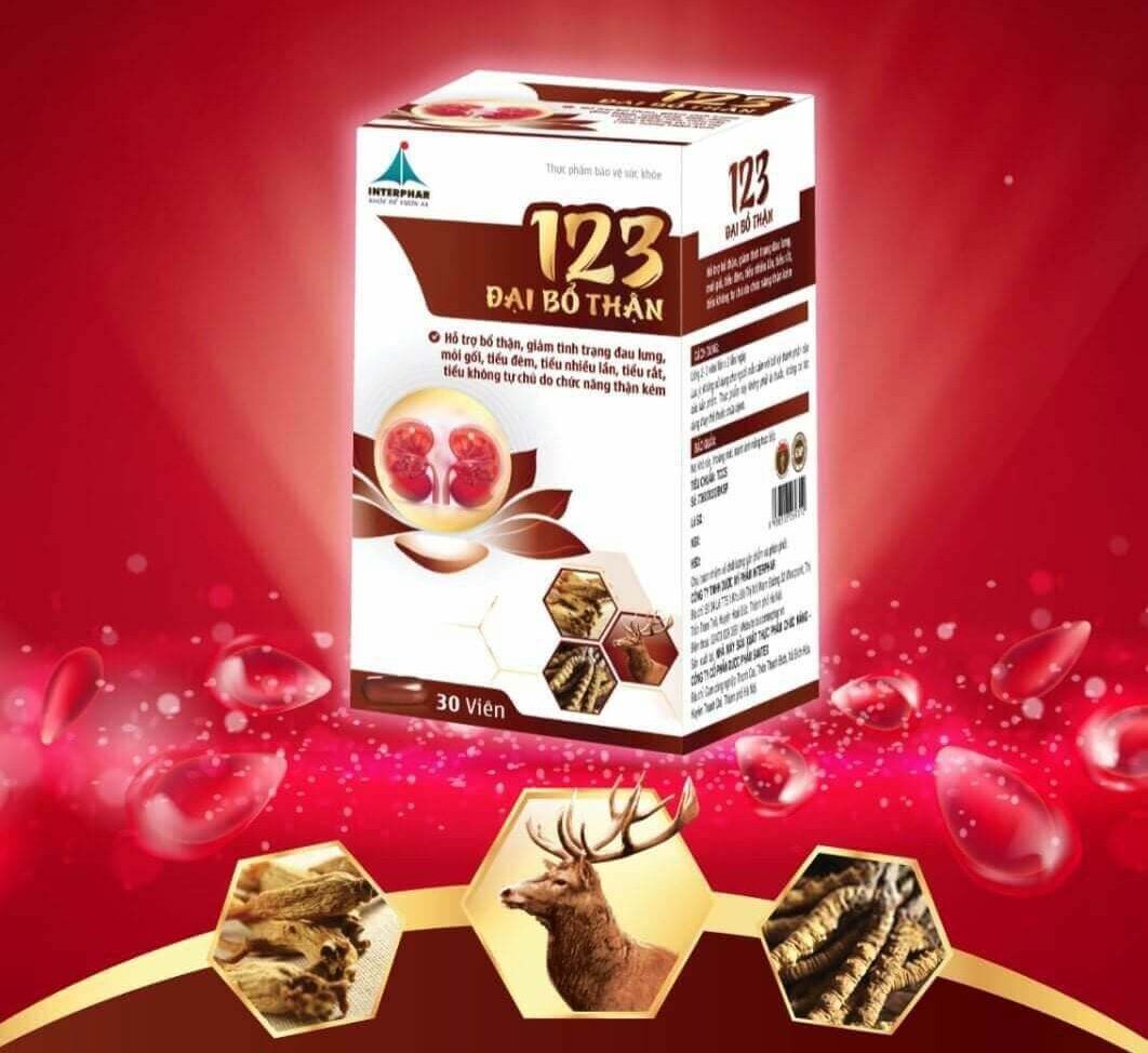 123 Đại Bổ Thận Interphar (Lọ 30 Viên)