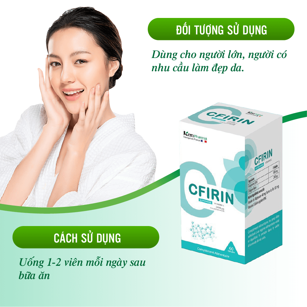 Cfirin Glutathion 500mg Kenpharma- giúp trắng da