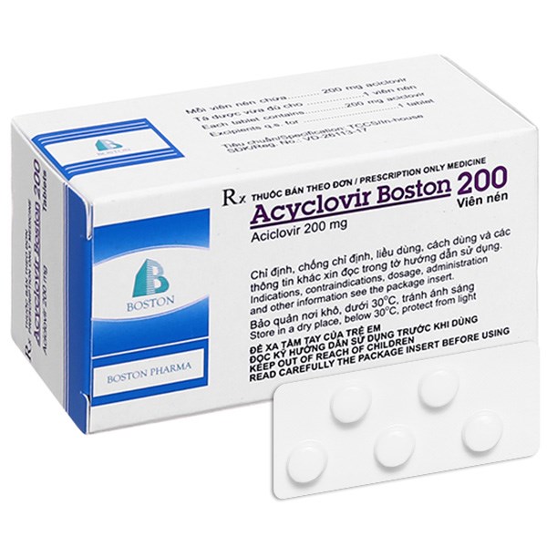 Thuốc Acyclovir 200mg Boston chống virus