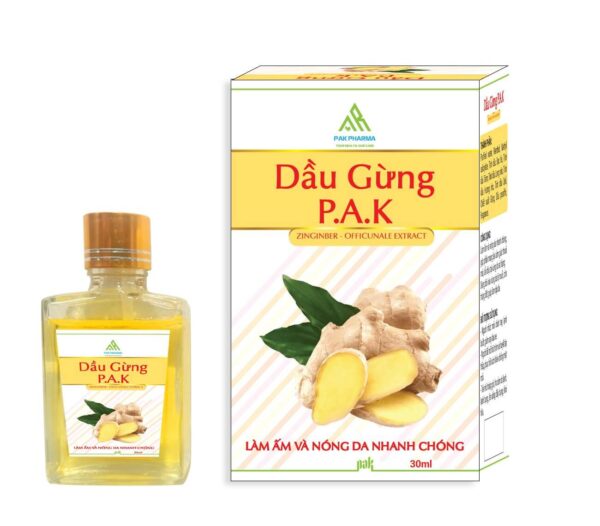 Hình ảnh dầu gừng PAK