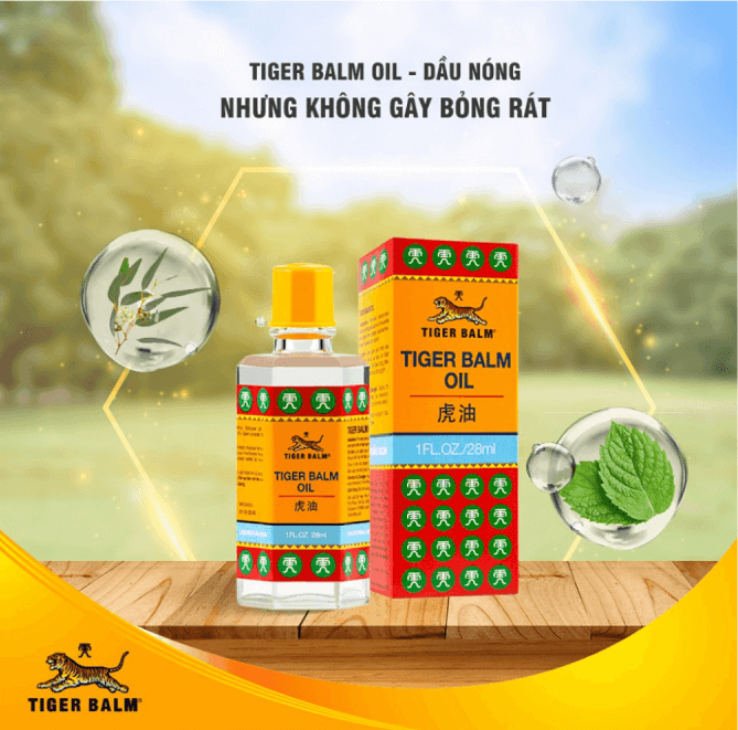 Dầu Xoa Bóp Tiger Balm Oil (Chai 28ml)