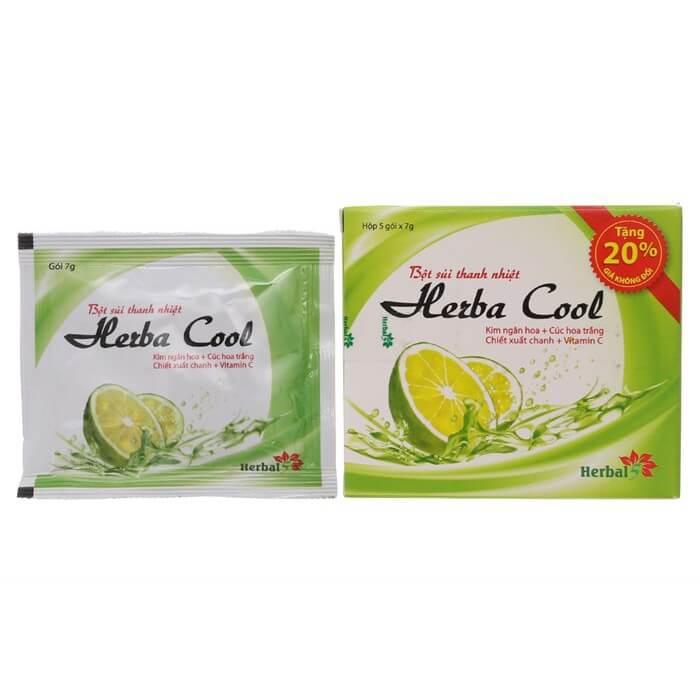 Bột sủi thanh nhiệt Herba cool vị chanh