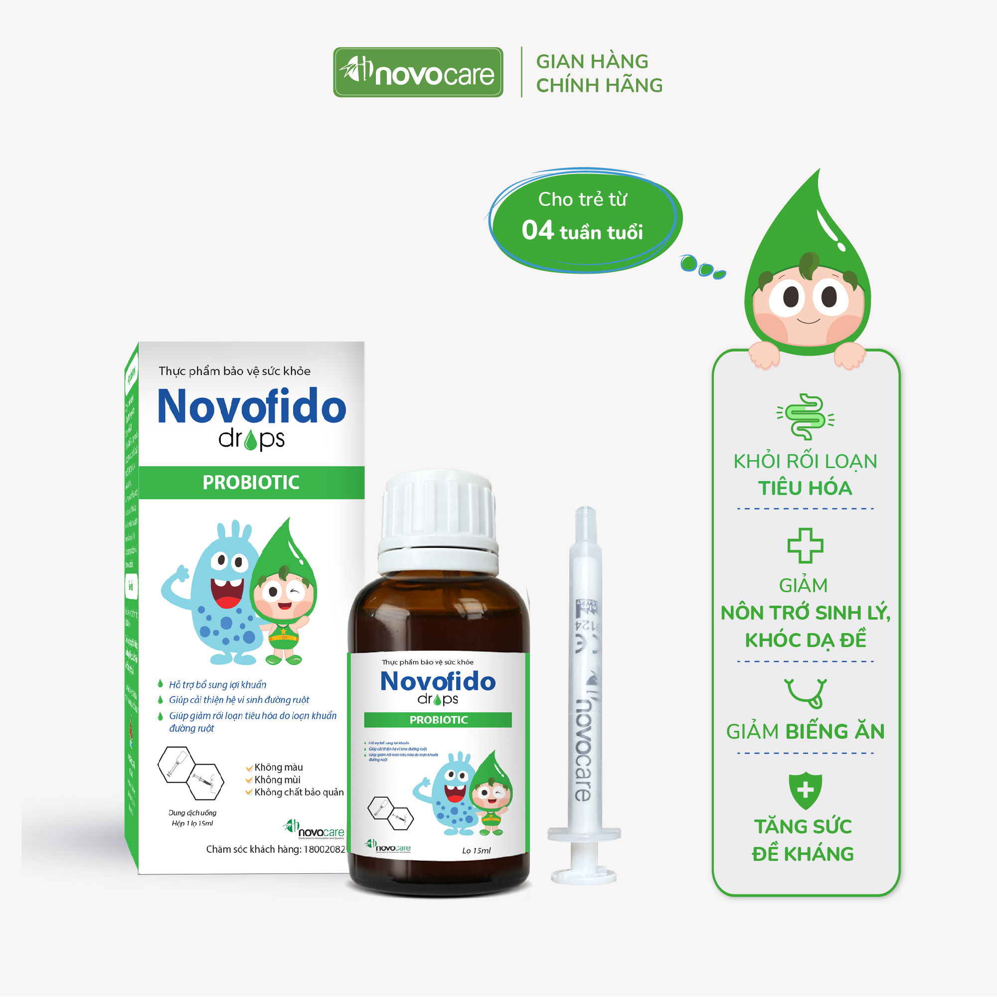 Men Novofido nhỏ giọt