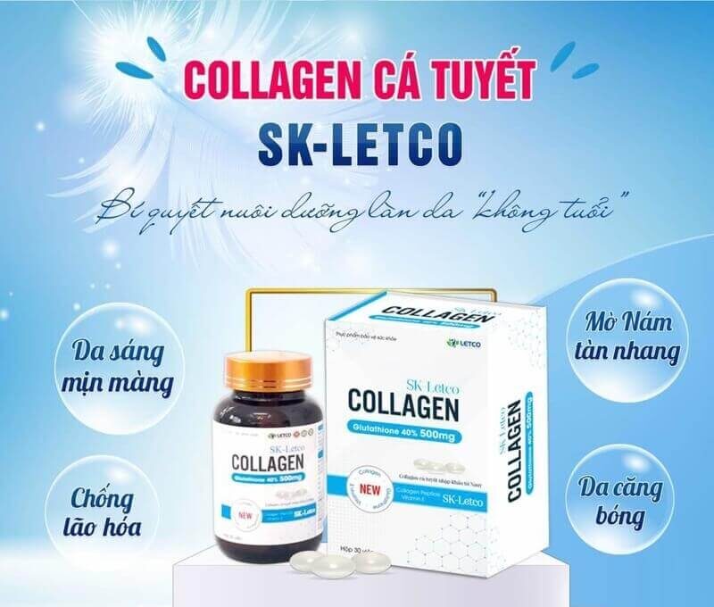 SK Letco Collagen Cá Tuyết (Hộp 30 Viên)
