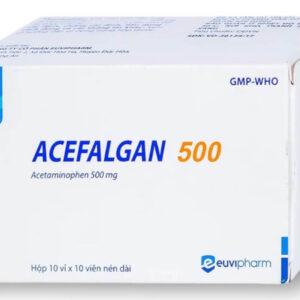 Acefalgan 500mg Euvipharm (10 vỉ x 10 viên)