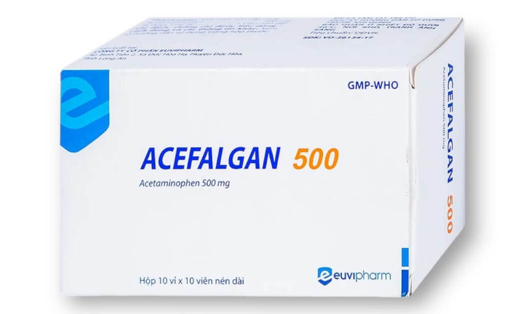 Acefalgan 500mg Euvipharm (10 vỉ x 10 viên)