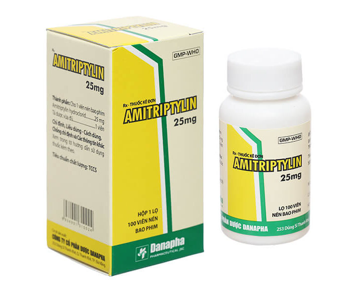 Amitriptylin 25mg Danapha (Lọ 100 Viên)