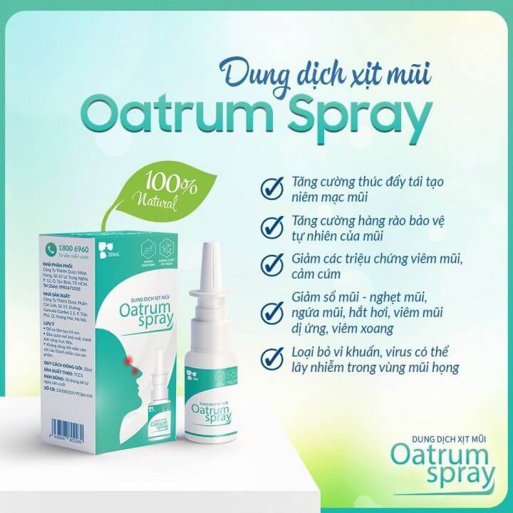 Dung dịch xịt mũi Oatrum Spray