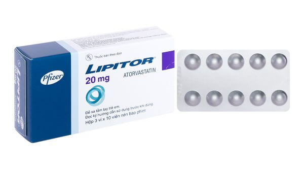 Thuốc Lipitor 20mg điều trị cho bệnh mỡ máu hộp 30 viên