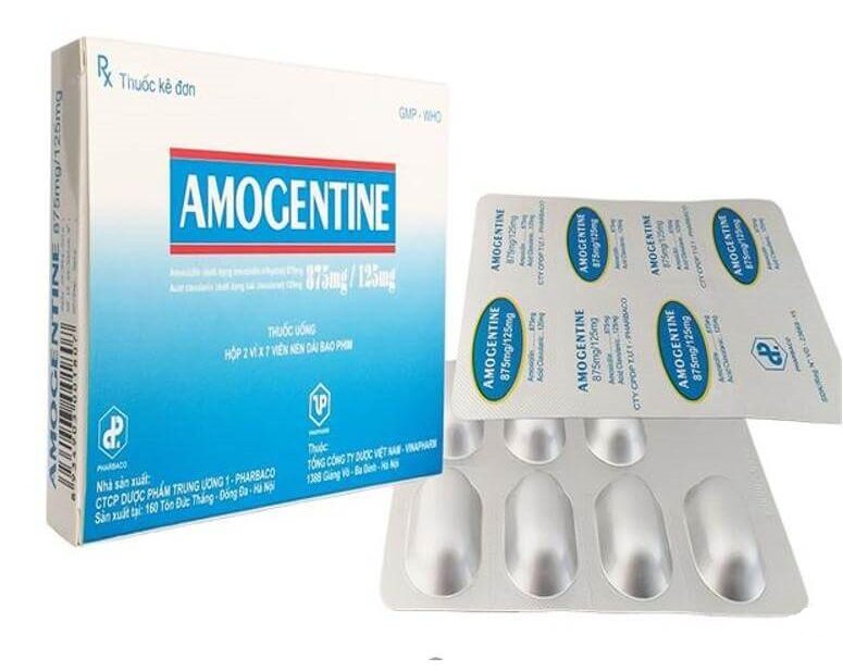 Amogentine 875mg/125mg (2vỉ x 7viên)