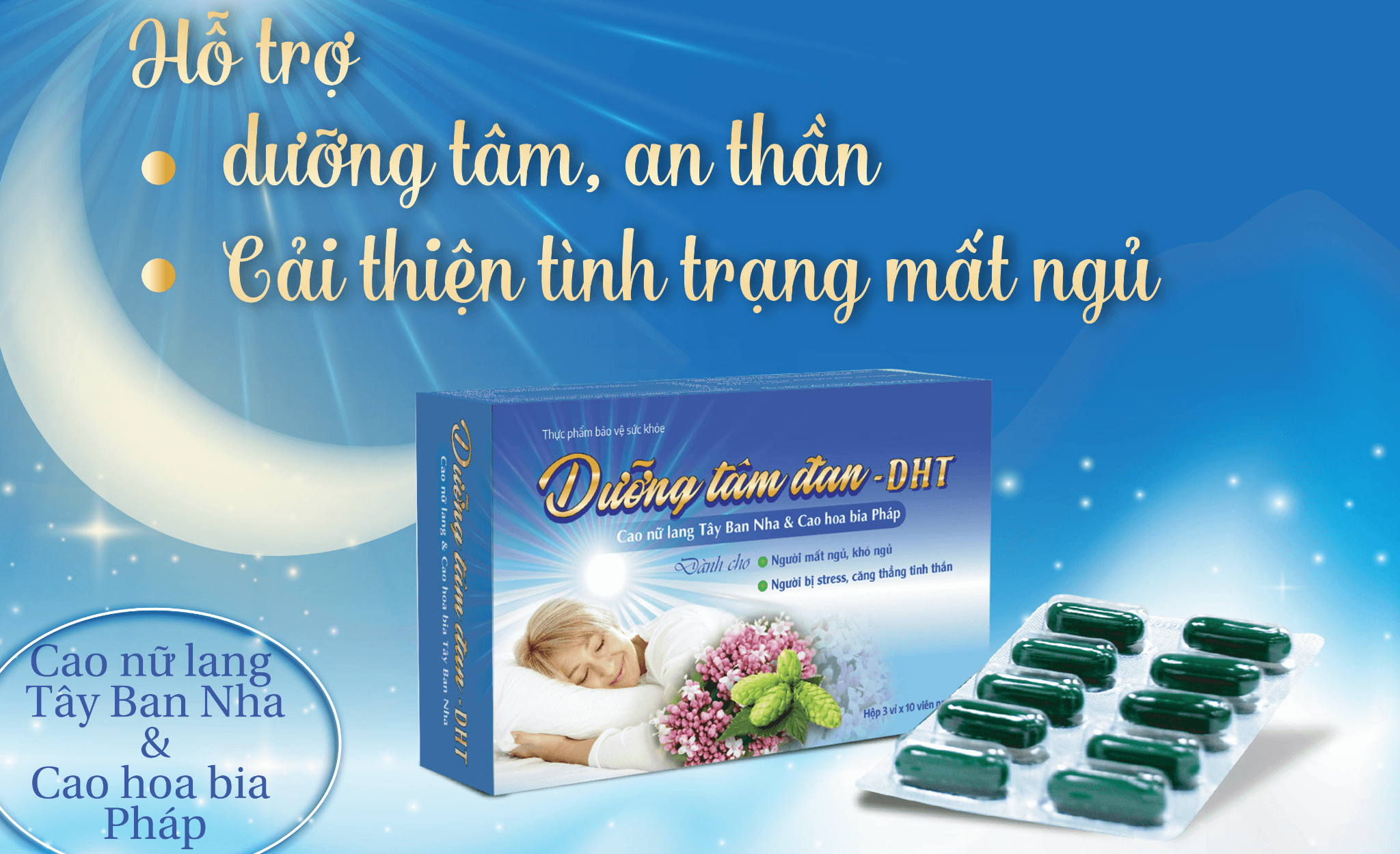 Dưỡng tâm đan DHT (Hộp 3 vỉ x 10 viên)