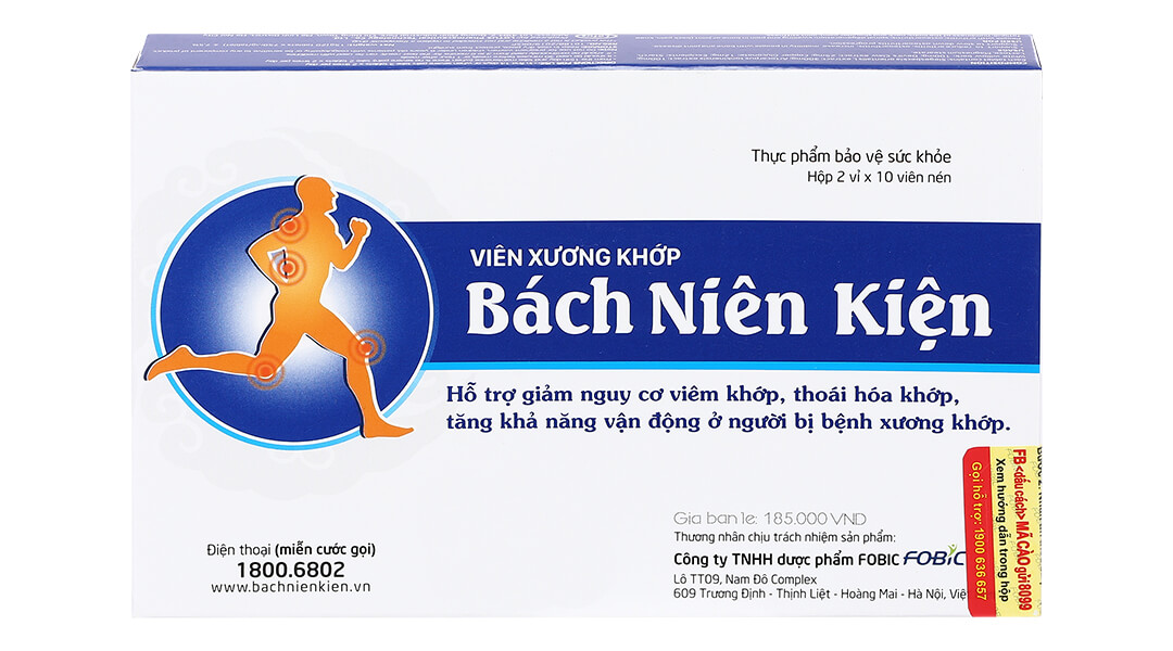 Viên xương khớp Bách Niên Kiện (Hộp 20 viên)
