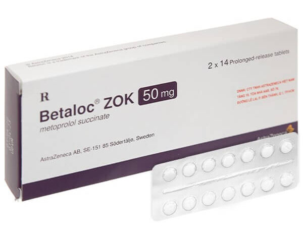 Betaloc ZOK 50mg (Hộp 2 vỉ x 14 viên)