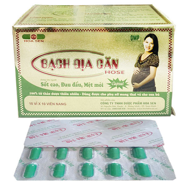 Bạch địa căn Hose (Hộp 10 vỉ x 10 viên)