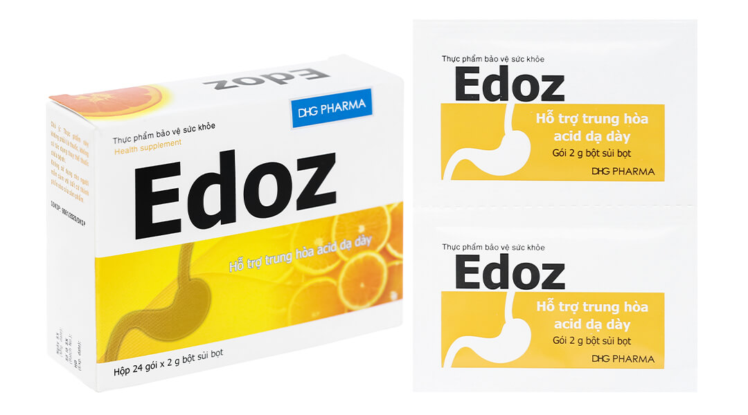Bột sủi Edoz DHG (Hộp 24 gói x 2g)