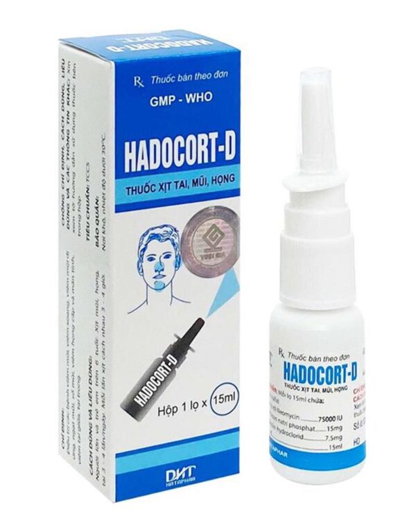 Thuốc Xịt Tai, Mũi, Họng Hadocort-D