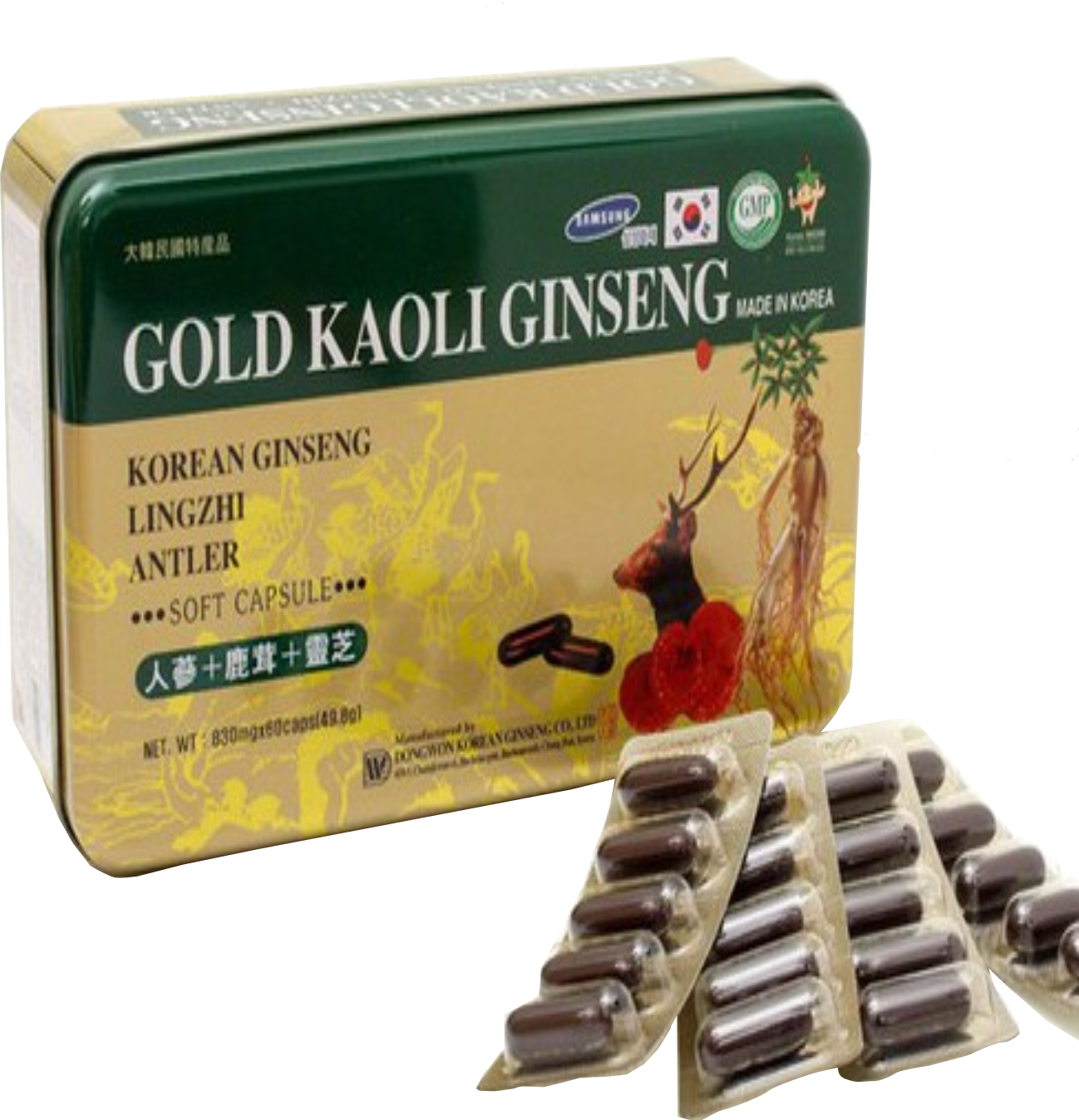 Gold Kaoli Ginseng Hàn Quốc (Hộp Xanh) 60 Viên