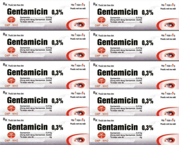 Thuốc mỡ tra mắt Gentamicin 0.3%