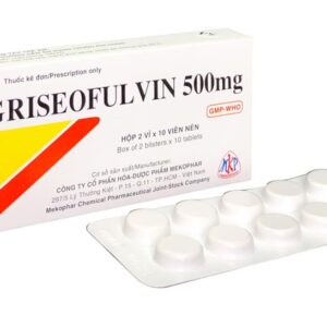 Griseofulvin 500mg Mekophar (2 vỉ x 10 viên)