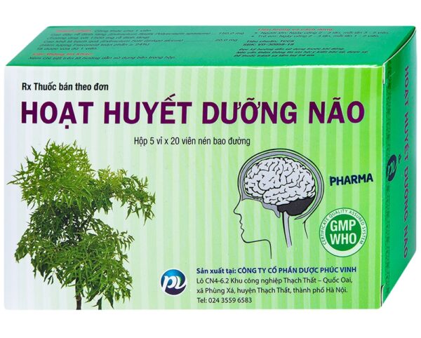 Hoạt Huyết Dưỡng Não Phúc Vinh (5 vỉ x 20 viên)