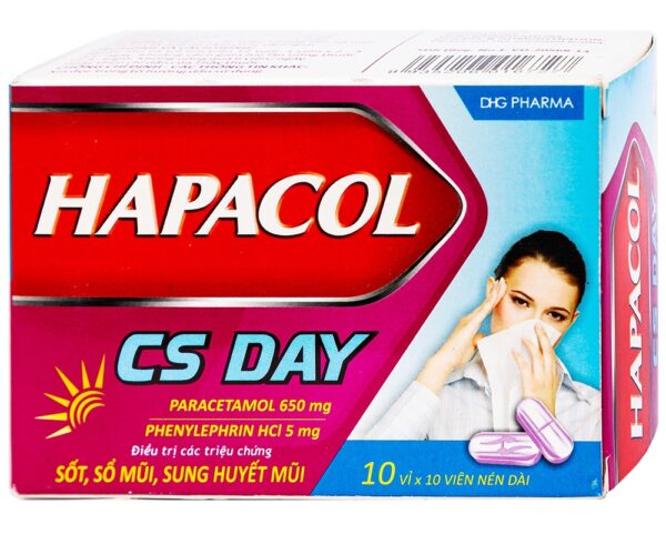 Hapacol CS Day DHG (Hộp 10 vỉ x 10 viên)