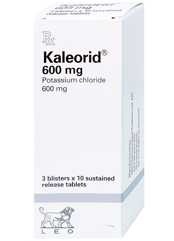 Kaleorid 600mg LEO (Hộp 3vỉ x 10viên)