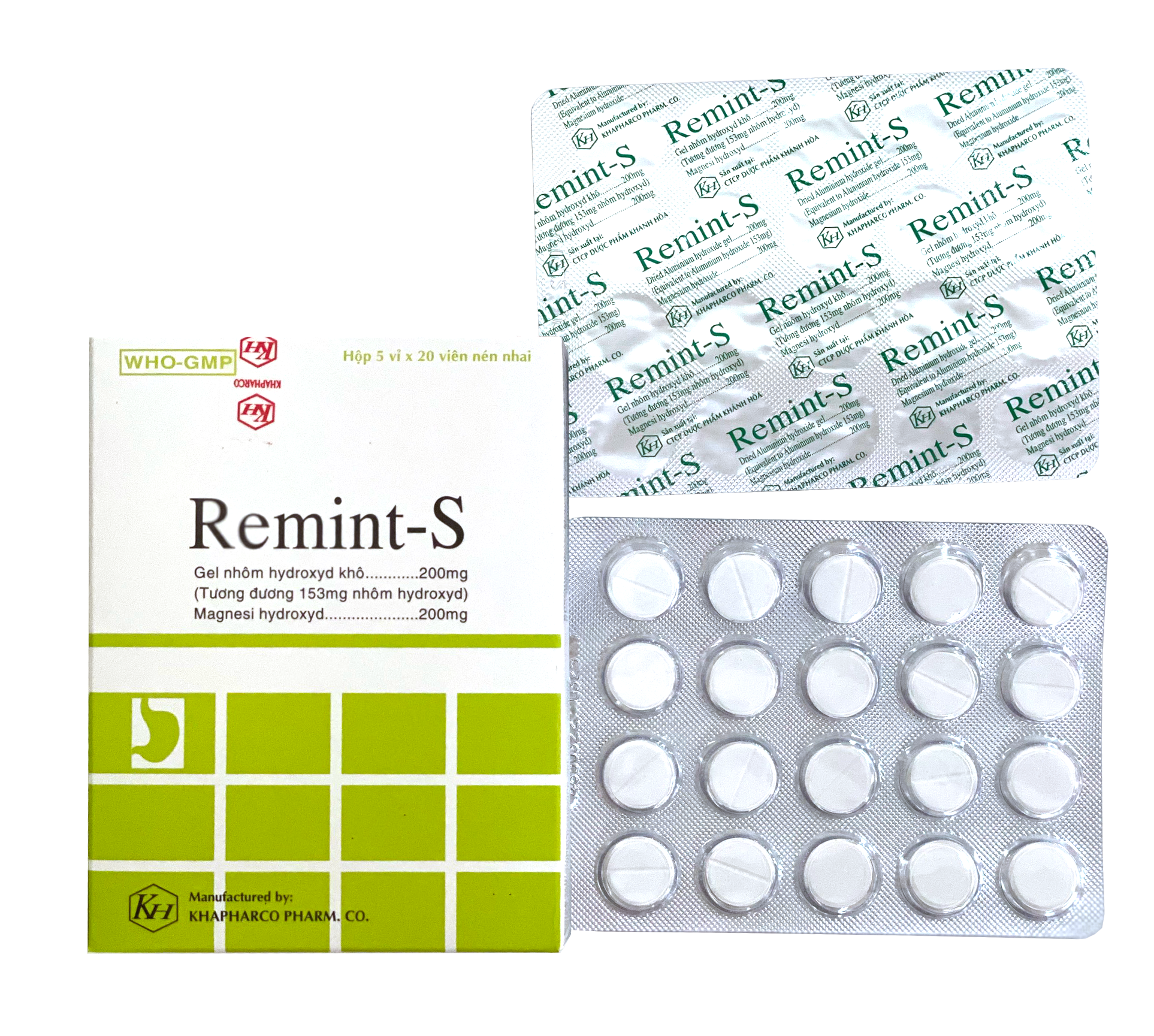 Remint-S Khapharco (Hộp 5 vỉ x 20 viên)