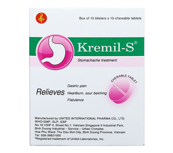 Kremil-S Viên Nén Nhai (10 vỉ x 10 viên)