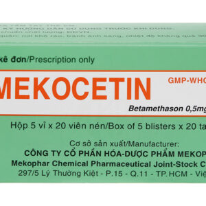 Mekocetin 0.5mg Mekophar (5 vỉ x 20 viên)