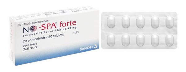 No-Spa Forte 80mg Sanofi (Hộp 2 vỉ x 10 viên)