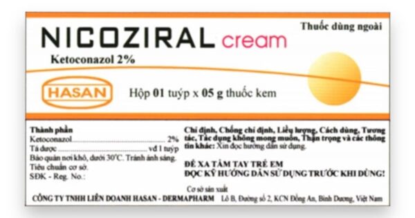 Nicoziral Cream Hasan (Tuýp 5g)
