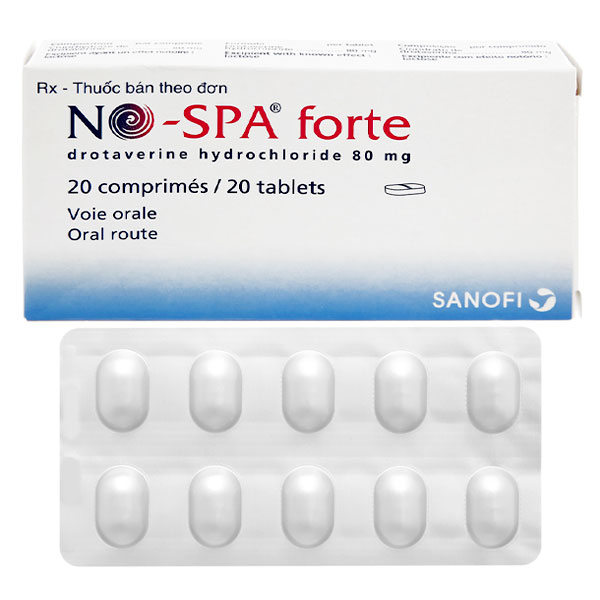No-Spa Forte 80mg Sanofi (Hộp 2 vỉ x 10 viên)