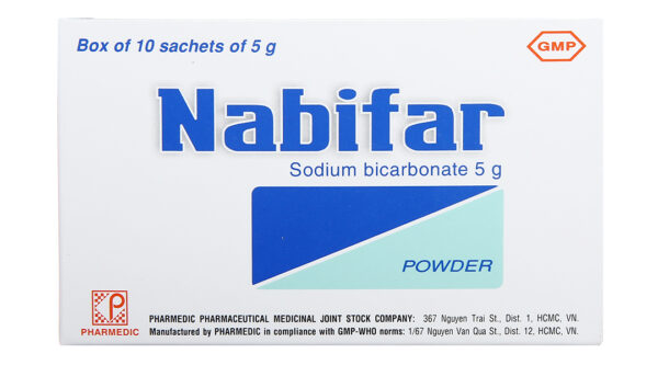 Thuốc bột dùng ngoài Nabifar Pharmedic (Hộp 10 gói x 5g)
