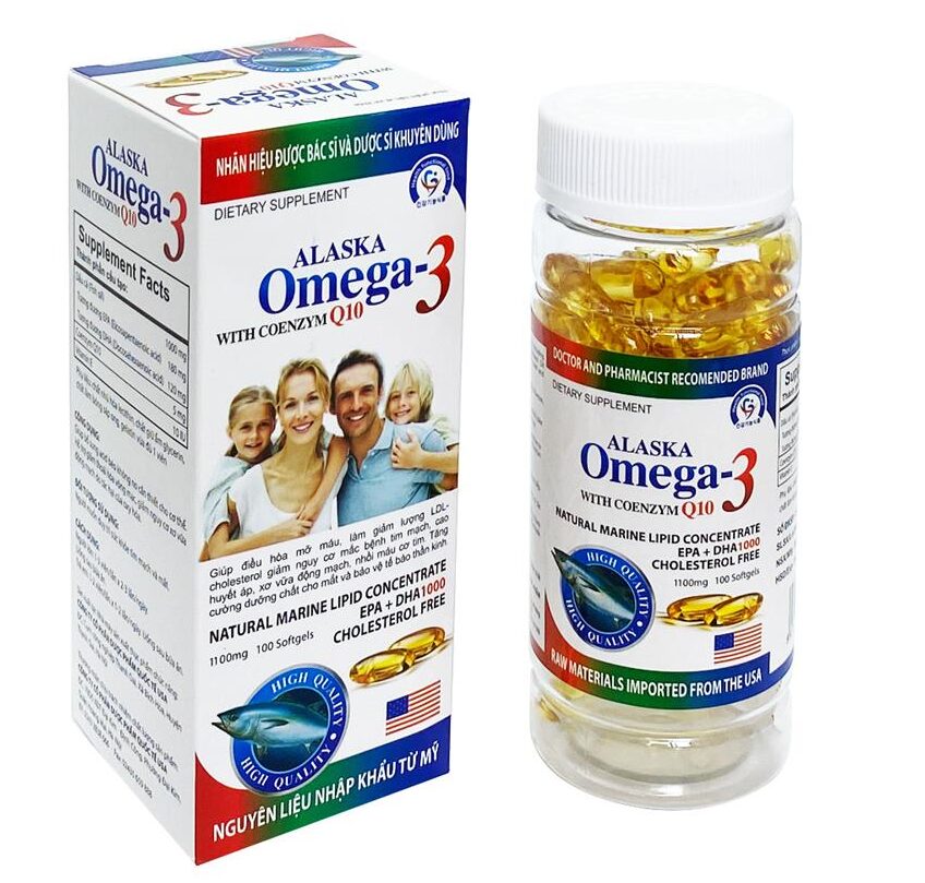 Alaska Omega-3 With Coenzim Q10 (Hộp 100 viên)